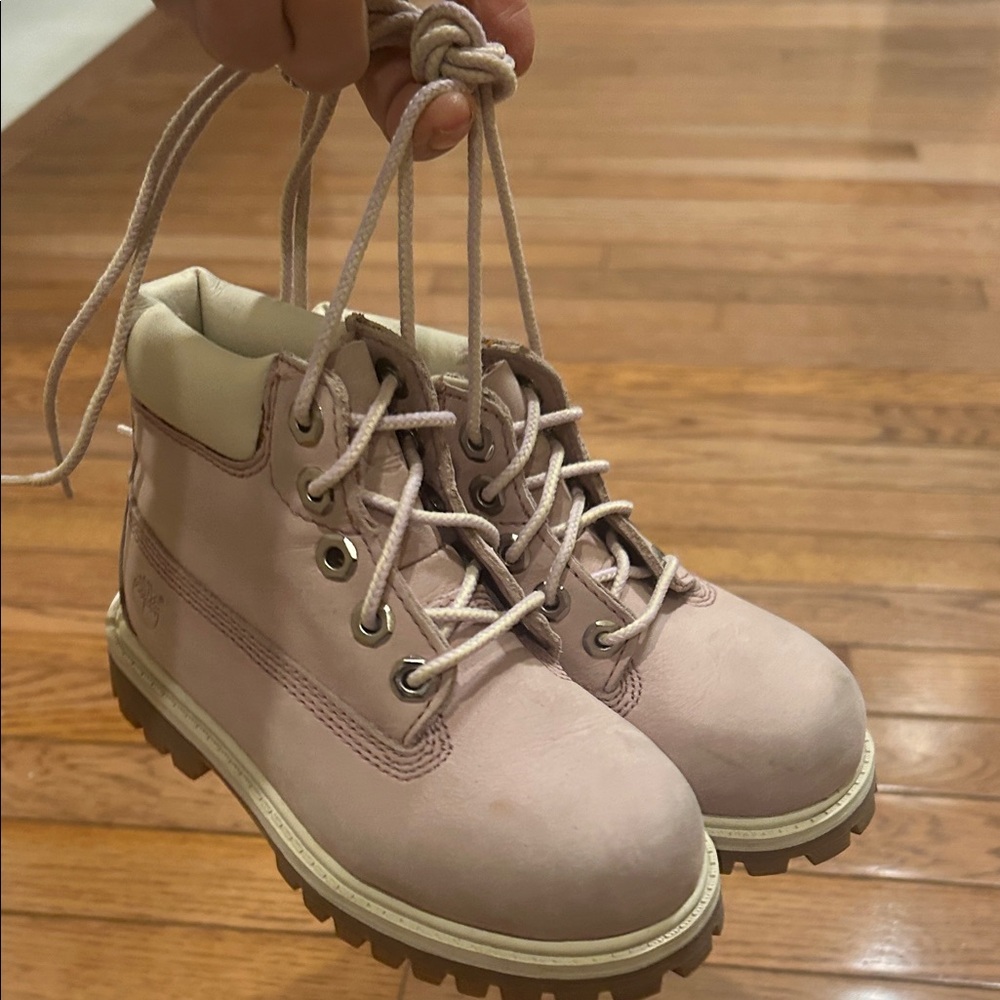 Pink Lace-Up Ankle Boots